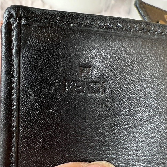 Vintage Fendi Zucchino Canvas Long Wallet Black 8M0021 COA Included - Authentic - Picture 9 of 12